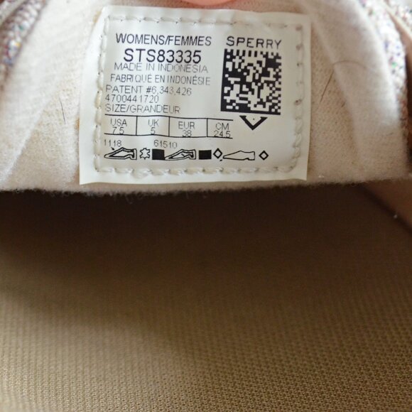 NWOT Women's Sperry Angelfish Confetti Oat Boat Shoes Size 7.5 - Picture 5 of 8